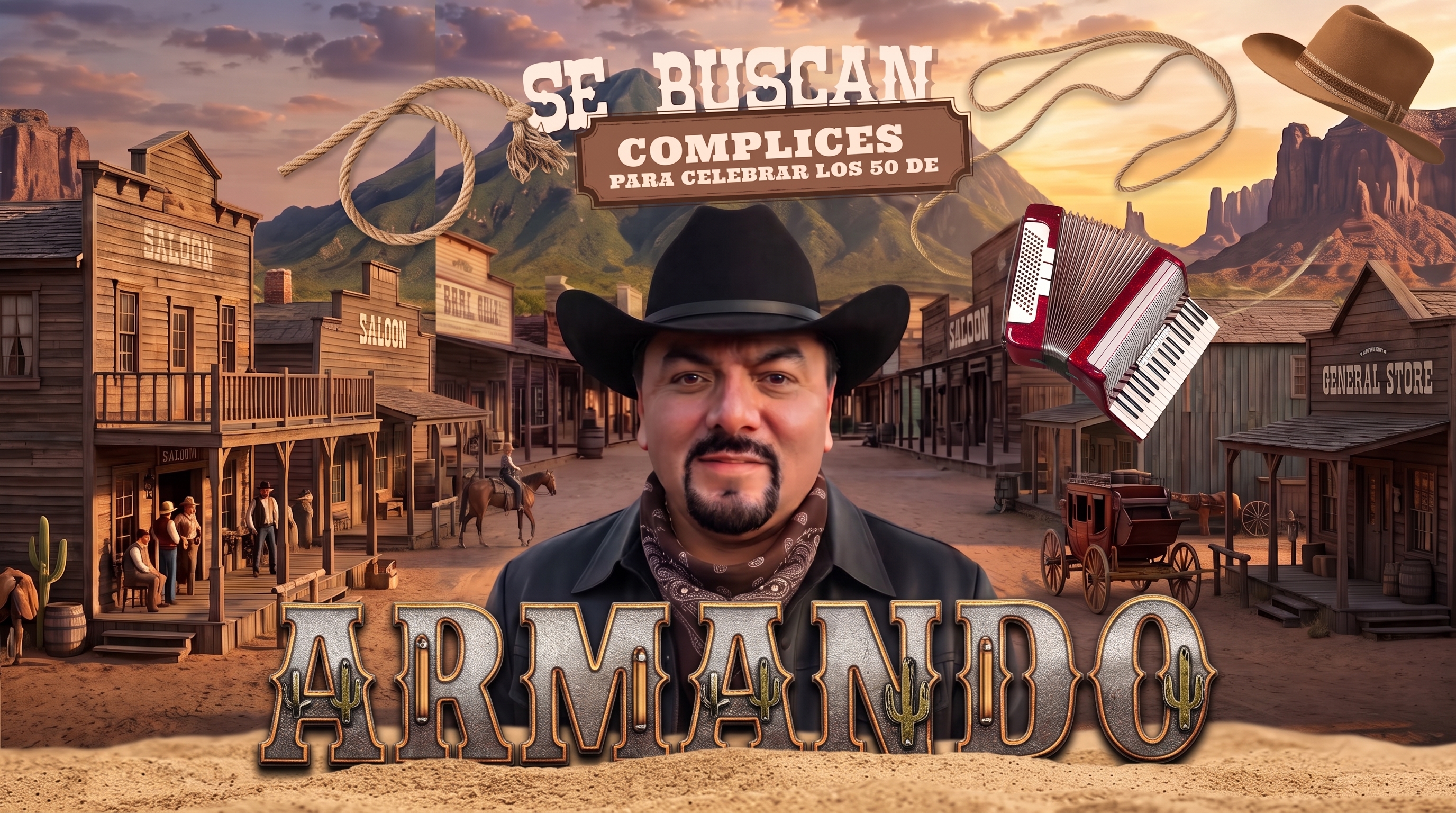 Se buscan cómplices para celebrar los 50 de Armando — sábado 17 de octubre, 5:00 PM, Dr. Roman de los Santos 808